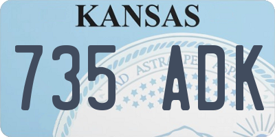 KS license plate 735ADK