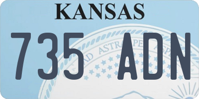 KS license plate 735ADN