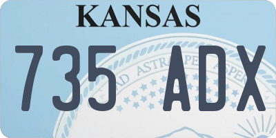 KS license plate 735ADX