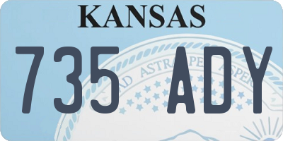 KS license plate 735ADY