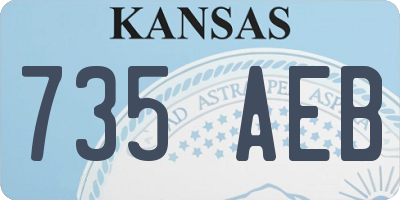 KS license plate 735AEB