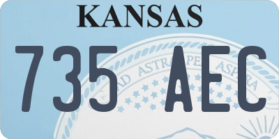 KS license plate 735AEC