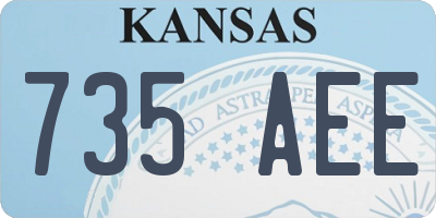 KS license plate 735AEE