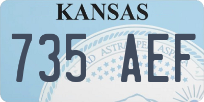 KS license plate 735AEF