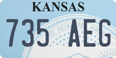 KS license plate 735AEG