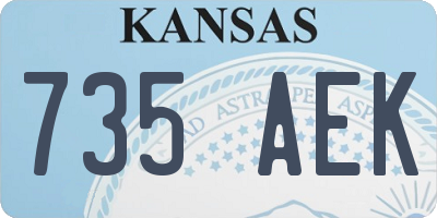 KS license plate 735AEK
