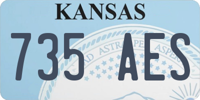 KS license plate 735AES