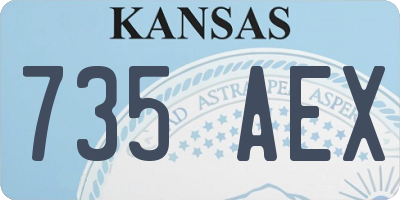 KS license plate 735AEX