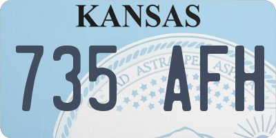 KS license plate 735AFH