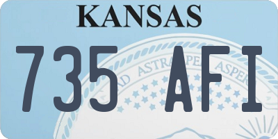 KS license plate 735AFI