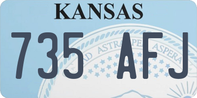 KS license plate 735AFJ