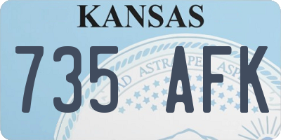 KS license plate 735AFK