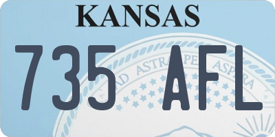 KS license plate 735AFL