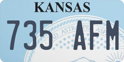 KS license plate 735AFM