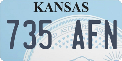 KS license plate 735AFN