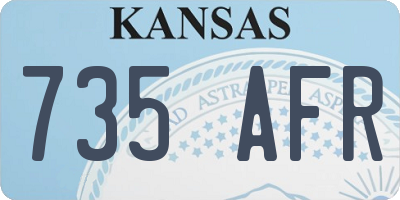 KS license plate 735AFR