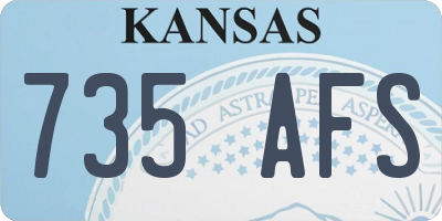 KS license plate 735AFS