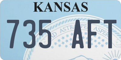 KS license plate 735AFT
