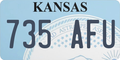 KS license plate 735AFU