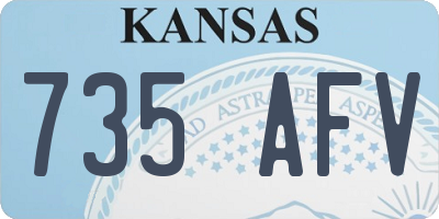 KS license plate 735AFV