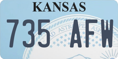 KS license plate 735AFW