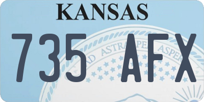 KS license plate 735AFX