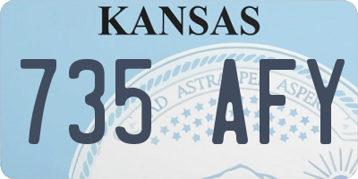 KS license plate 735AFY
