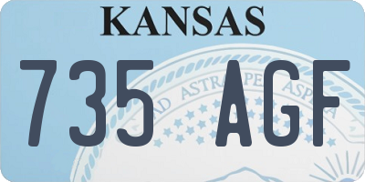 KS license plate 735AGF
