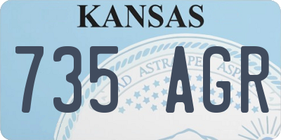 KS license plate 735AGR