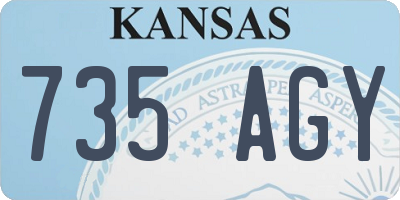 KS license plate 735AGY
