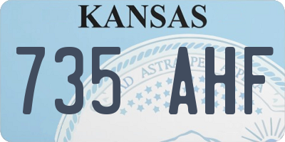 KS license plate 735AHF