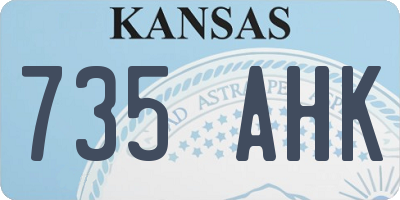 KS license plate 735AHK