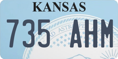 KS license plate 735AHM