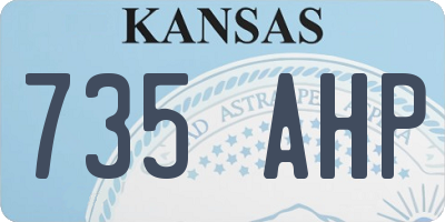 KS license plate 735AHP