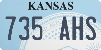 KS license plate 735AHS