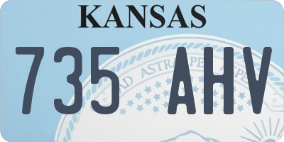 KS license plate 735AHV