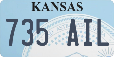 KS license plate 735AIL