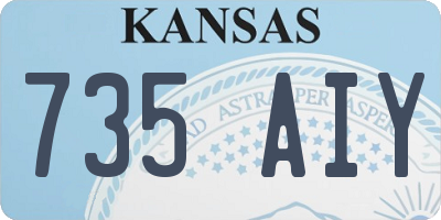 KS license plate 735AIY