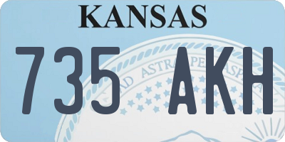 KS license plate 735AKH