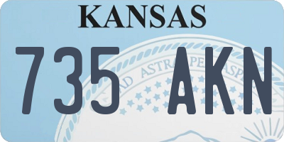 KS license plate 735AKN
