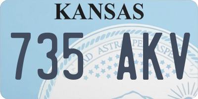 KS license plate 735AKV