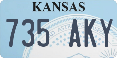 KS license plate 735AKY