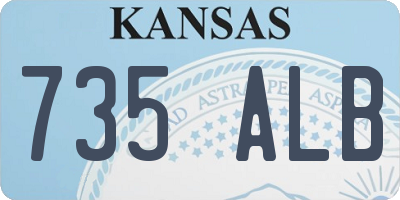 KS license plate 735ALB