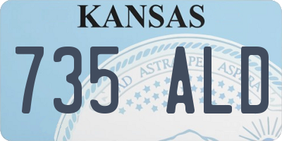 KS license plate 735ALD