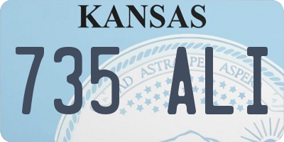 KS license plate 735ALI