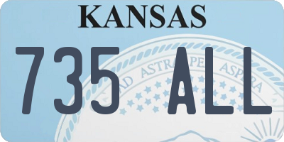 KS license plate 735ALL