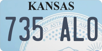 KS license plate 735ALO