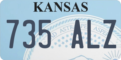 KS license plate 735ALZ