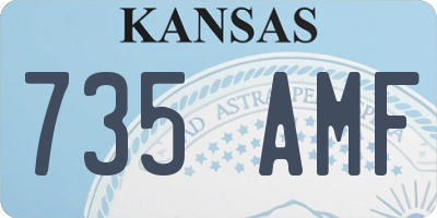 KS license plate 735AMF