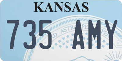 KS license plate 735AMY